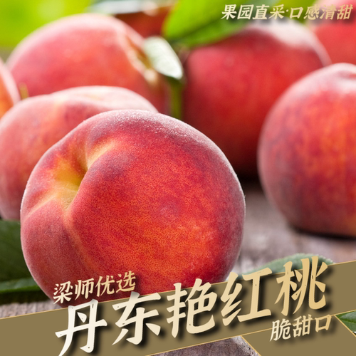 「产地现采顺丰」丹东河口艳红桃大燕红桃水蜜桃5斤（坏果包赔）