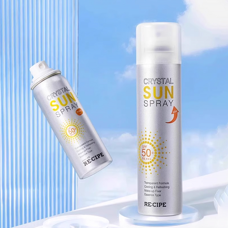 玥之秘水晶防嗮喷雾180ml面部全身防太阳男女军训清爽保湿SPF50+