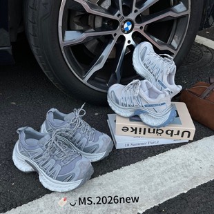 舒适机能风休闲运动跑步鞋 欧洲站厚底超火炸街老爹鞋 女2026春新款