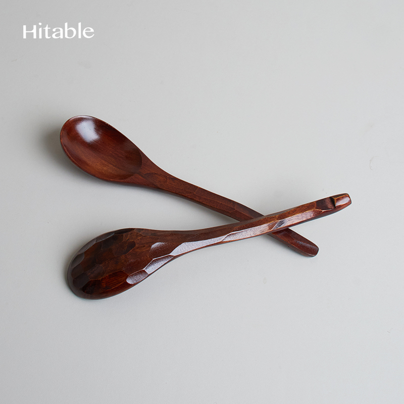 Hitable木勺家用木头勺子盛粥勺汤勺木制甜品勺