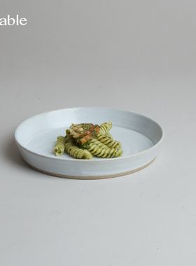 Hitable山野 深盘陶瓷螺纹创意设计高颜值家用菜盘融合餐厅意面盘