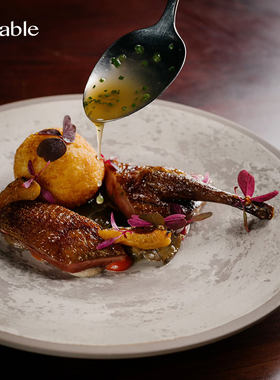 Hitable盘古浅盘陶瓷盘子高级感创意刷纹甜品盘餐厅商用摆台