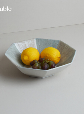 Hitable八角 日常家用碗饭碗客厅茶几水果碗大容量复古创意面碗