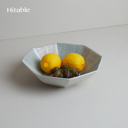 Hitable八角 日常家用碗饭碗客厅茶几水果碗大容量复古创意面碗