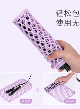 硅胶美发隔热垫直发器夹板隔热垫烫发卷发器高温隔热垫防烫垫