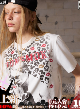 【拳击系列】DONSMOKE正肩修身人豹纹拳击人像T恤DSM凉感防晒短袖