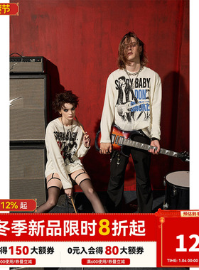 DSM X NANA正版联名人物人像乐队圆领男女同款秋薄款长袖卫衣