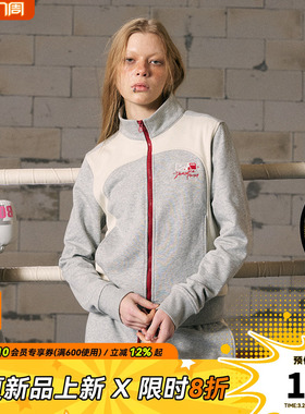 【运动解构】DONSMOKE美式复古正肩上衣DSM圆弧拉链拼接运动卫衣