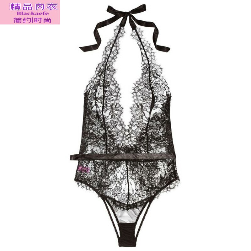 日系新款情趣内衣女性感睡衣极度诱惑新款修身性感蕾丝连体衣