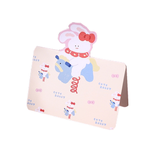 复古卡通明信片异形贺卡高级感小卡片手写信空白心愿卡送学生毕业留言祝福送花店2026圣诞节日新年精致许愿卡