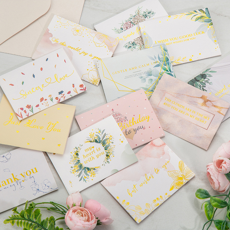 贺卡ins风明信片小卡片空白卡片硬纸卡片纸手写祝福语卡片浪漫卡片