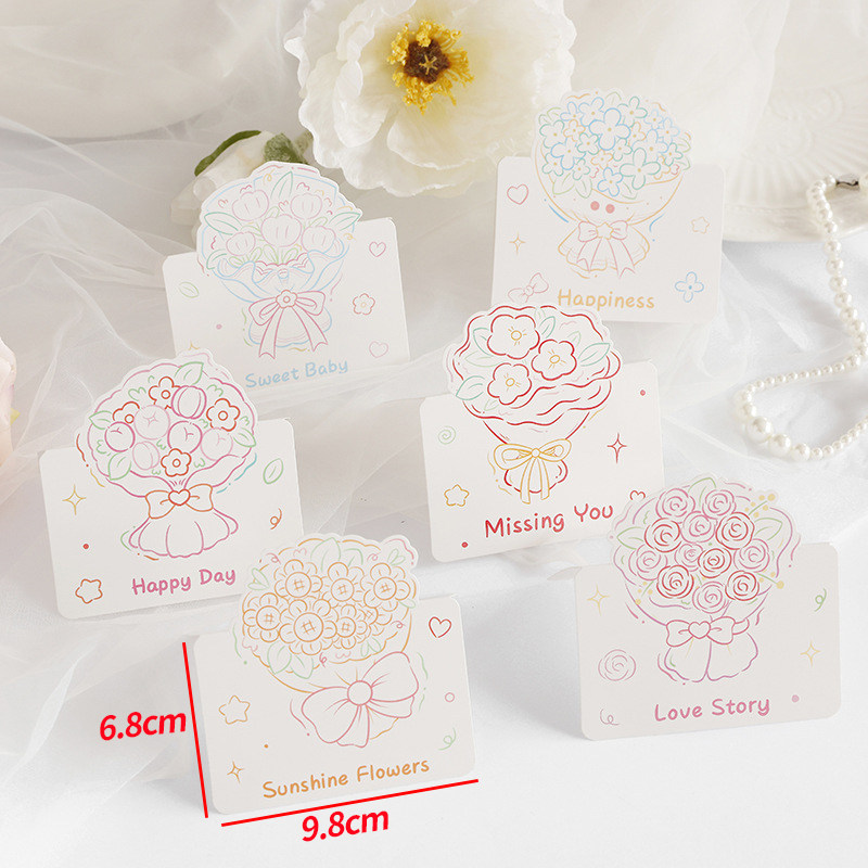 明信片高级感贺卡小卡片手写空白卡片心愿卡祝福留言婚礼感谢卡异形卡