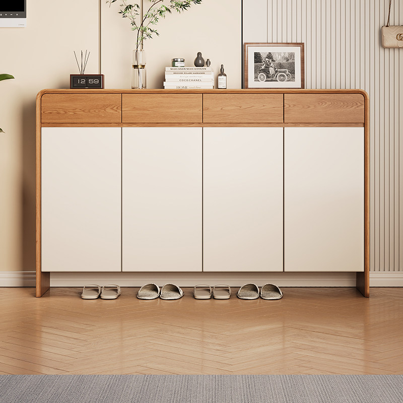 实木鞋柜收纳柜一体靠墙2025新款家用门口玄关柜入户大容量储物柜,住宅家具,鞋柜,淘宝优惠券,粉丝福利购,淘宝优惠卷