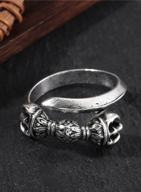 简约合金男生开口可调节戒指指环