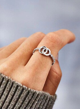 新款小众设计链条造型戒指女