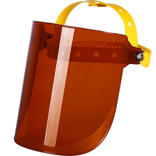 电焊面罩氩弧焊工打磨防尘专用防烤脸脸部防护头戴式透明面罩面具