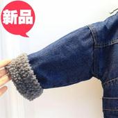 潮3岁小男孩 5宽松连帽时尚 男童女童牛仔外套4加厚加棉秋冬i款 韩版