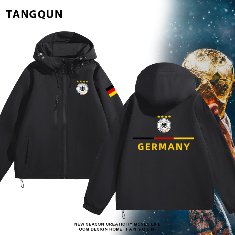 足球休闲训练服夹克德国国家队诺伊尔穆勒球迷纪念服外套男冲锋衣