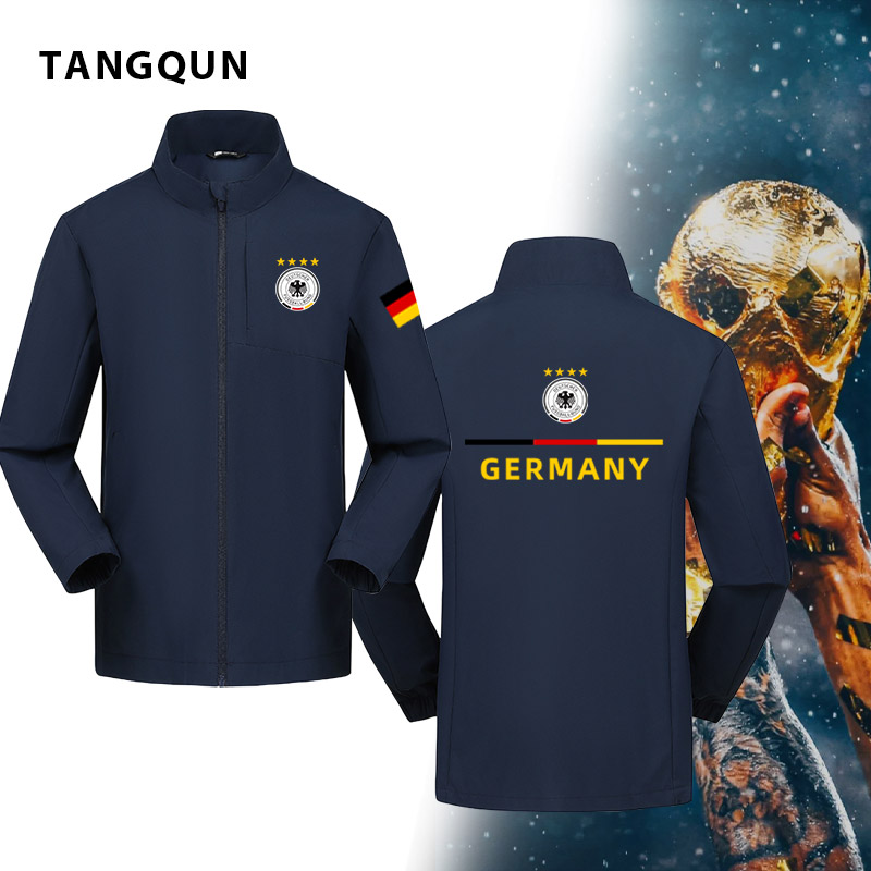 男士立领足球训练服夹克定制德国国家队球迷纪念运动服休闲男外套