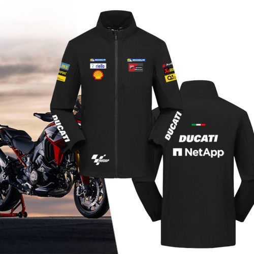 可定制机车赛事杜卡迪厂队服秋冬骑行软壳冲锋衣DUCATI赛道服夹克