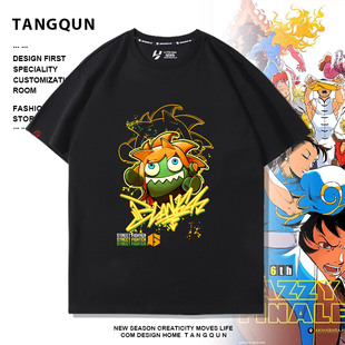 游戏卡通周边街头霸王6布兰卡上衣联名短袖男休闲百搭纯棉夏季t恤