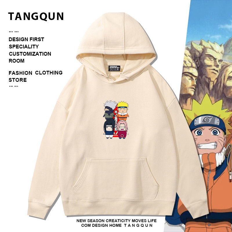 春秋季连帽薄款卫衣火影鸣人动漫周边男学生宽松休闲百搭长袖帽衫