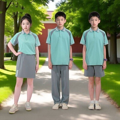 江西省赣州市中小学生夏季统一校服套装初中高中生棉质班服军训服