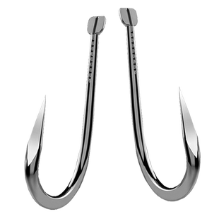 非王钓 罗非鱼钩专用无倒刺钓钩暴力白袖长柄罗非钩飞鱼散装袖钩