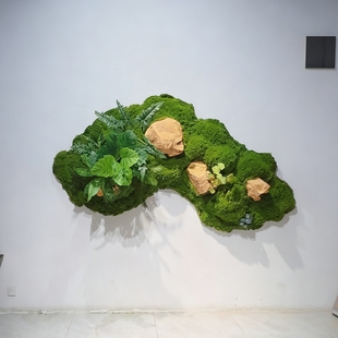 仿真苔藓森系造景成品地貌装饰摆件绿植仿真山丘草地布景仿真地貌