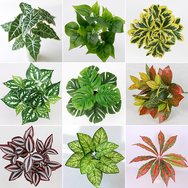 仿真小草绿植波斯蕨类植物墙