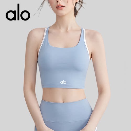 AIo 运动内衣女防震聚拢跑步训练健身文胸带胸垫美背瑜伽背心上衣