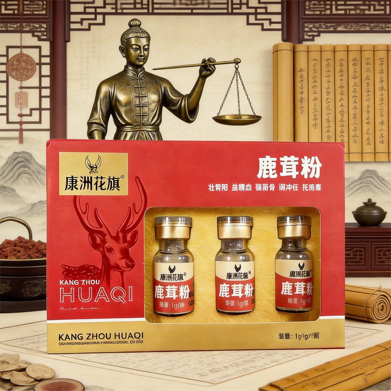 康洲花旗 鹿茸粉(细粉)3g(1g*3瓶)/盒精血亏虚阳痿滑精宫冷不孕，