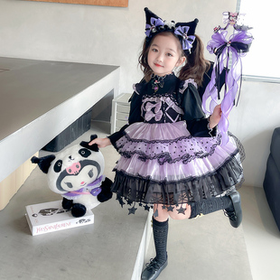 lujunni库洛米女童衣服kuromi酷乐米洛丽塔库鲁米生日礼服连衣裙