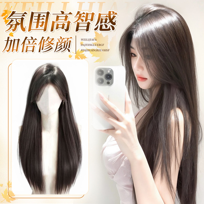 不用戴发网假发全头套女黑长直