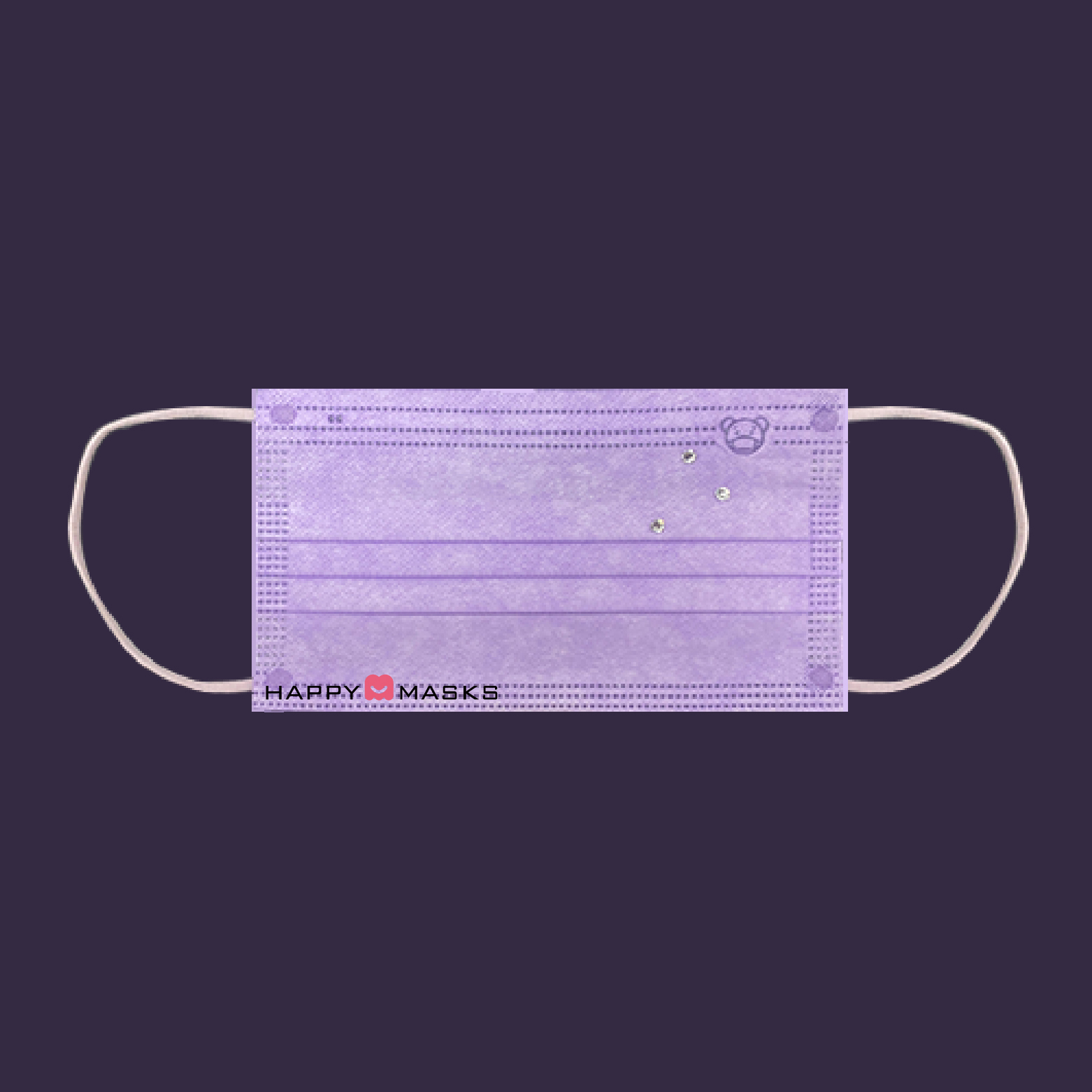 HappyMasks一次性无纺布成人片装口罩夏防尘透气三层防护时尚