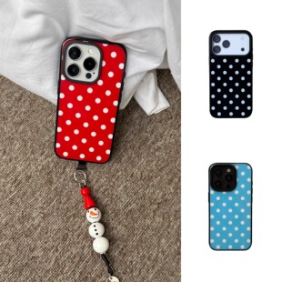 Theearthroom圣诞系列红色波点磁吸手机壳 适用于iPhone16ProMax/15Pro/14全包手机壳