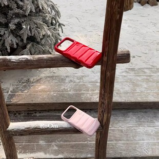 Theearthroom秋冬蘑菇羽绒服手机壳 全包pu手机壳 17promax手机壳