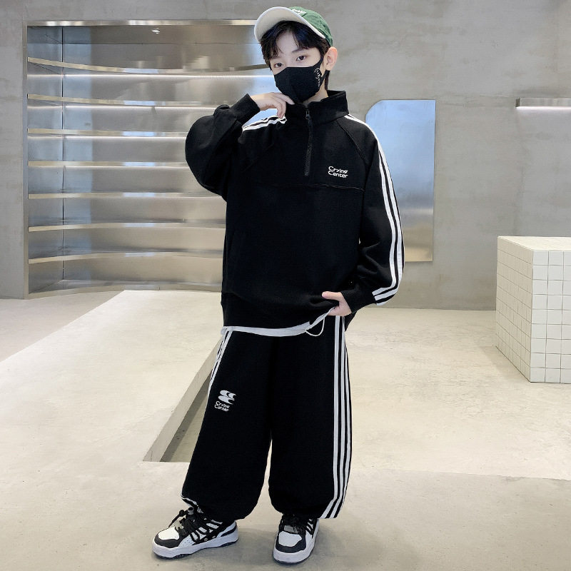 儿童春装套装2026新款男童卫衣运动服小童中大童春秋款帅气两件套