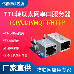 TTL/UART转以太网模块串口转rj45网口modbusTCP转RTU物联网tcp ip