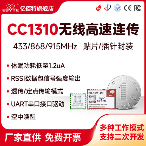 亿佰特CC1310双核ARM收发模块