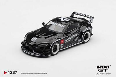 [V的预售]MINIGT 1:64 #1237 丰田supra LB 黑色涂鸦合金汽车模型
