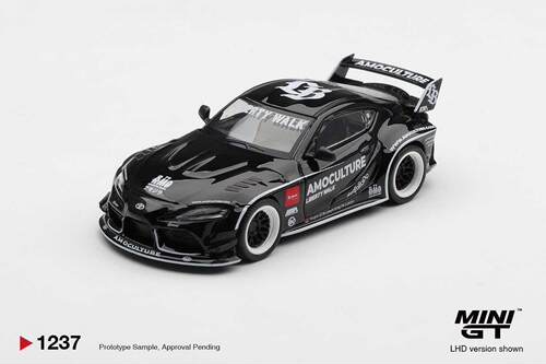 [V的预售]MINIGT 1:64 #1237 丰田supra LB 黑色涂鸦合金汽车模型