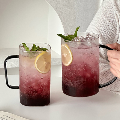 大容量高硼硅耐高温玻璃马克杯