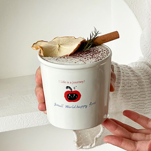 ins字母咖啡杯高颜值创意可爱早餐杯水杯家用杯子陶瓷马克杯女生