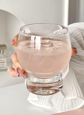 高级感透明啤酒杯女生家用创意轻奢冷饮喝水玻璃洋酒威士忌酒杯子