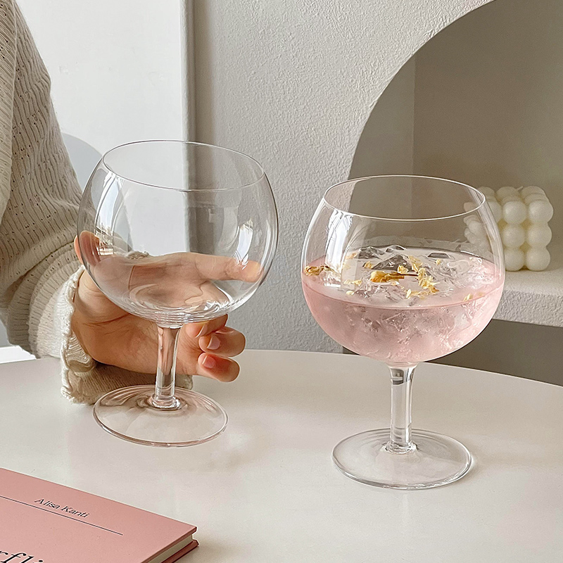 創意大肚高腳酒杯家用女生高級感