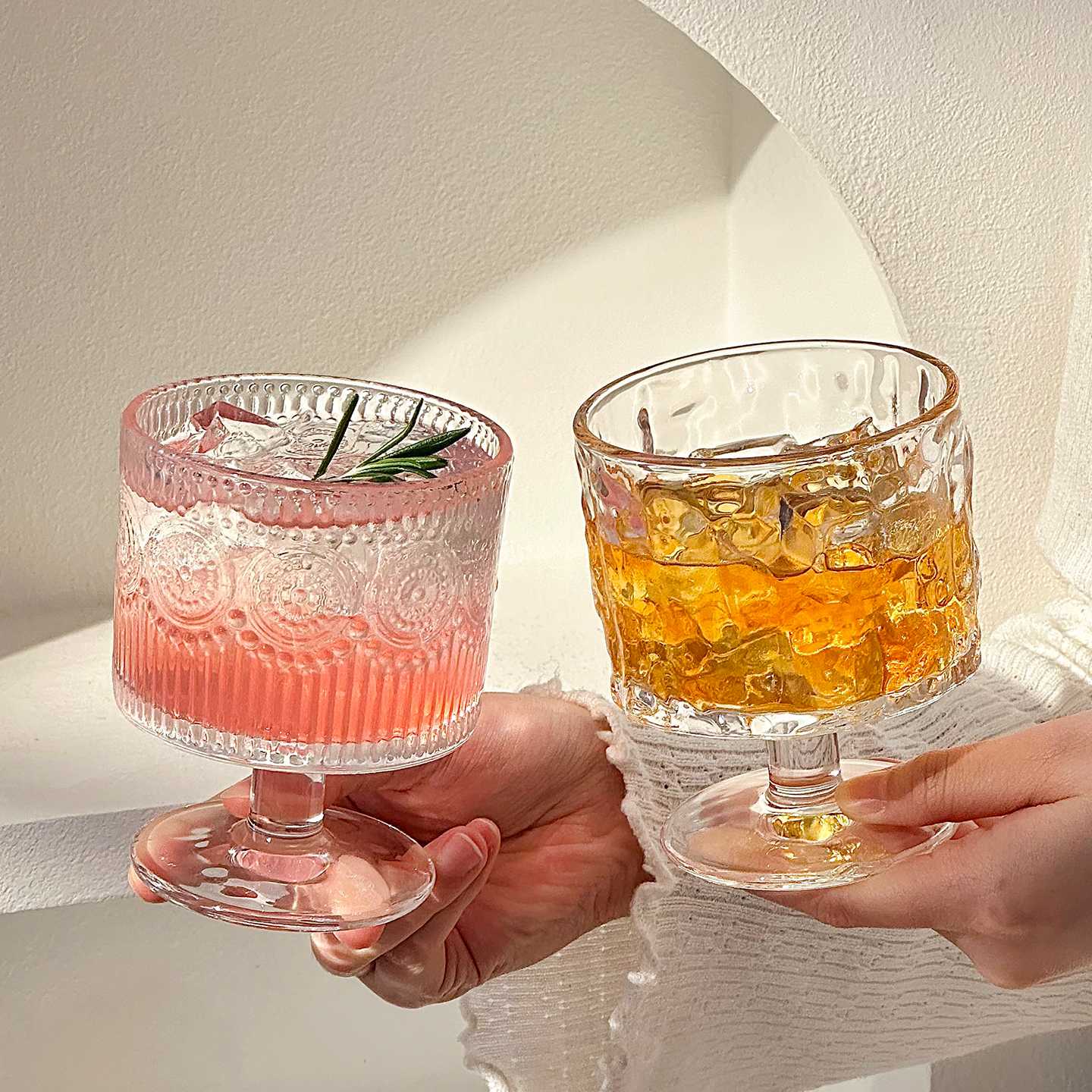 复古ins风太阳花浮雕贝利杯