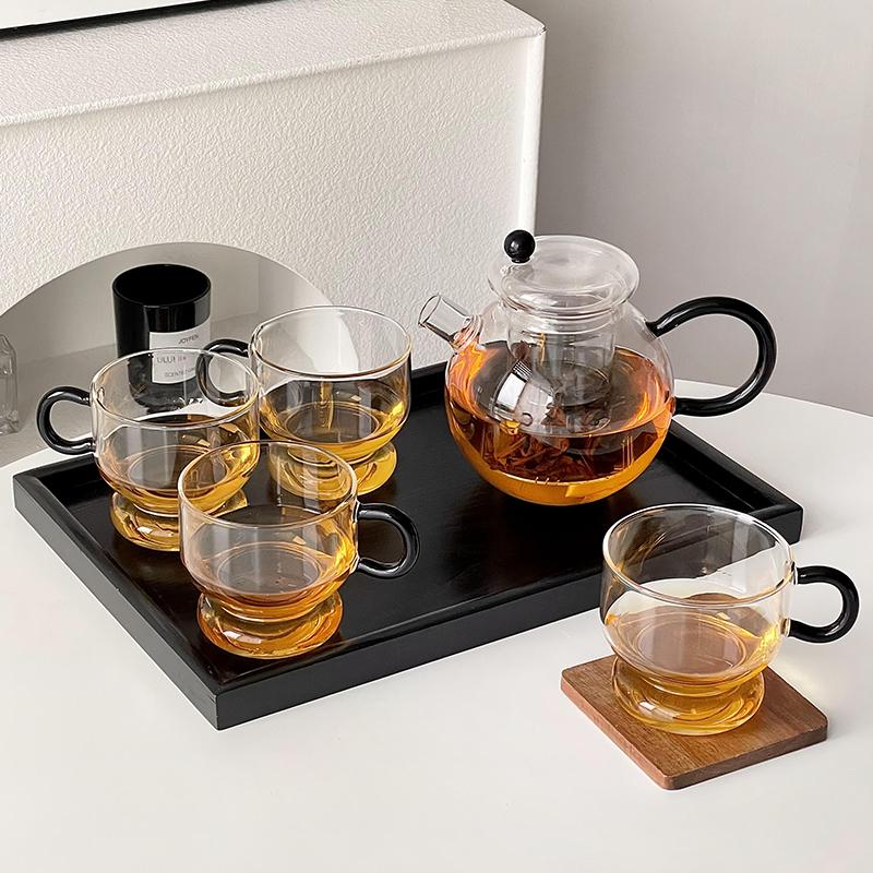 ins风花茶茶具套装带过滤