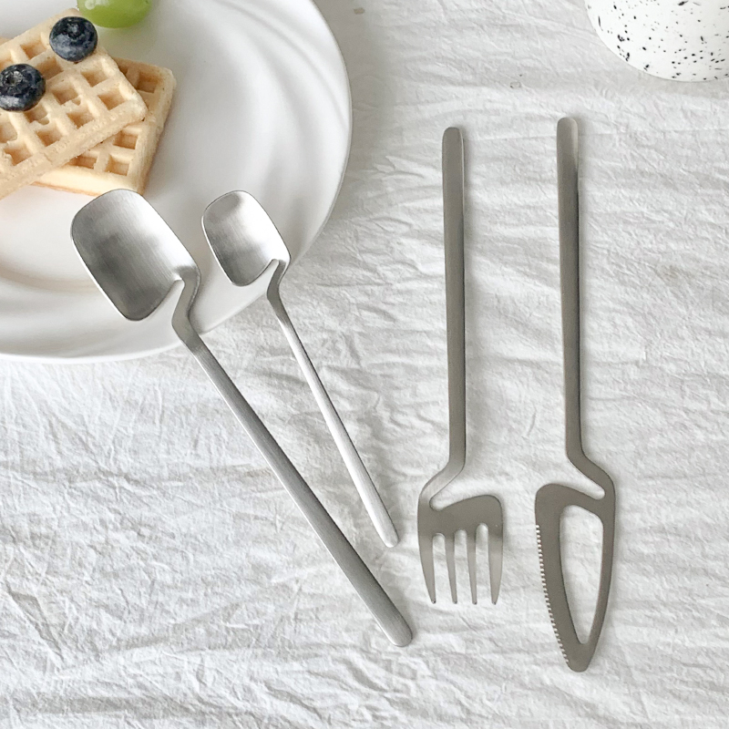 勺子ins風304不銹鋼牛排刀叉勺