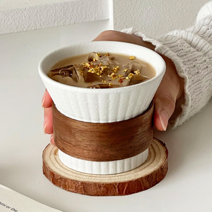 复古拿铁咖啡杯陶瓷家用高档精致设计感小众手握杯浓缩拉花专用杯